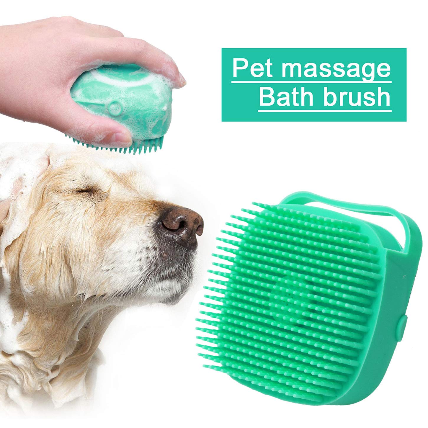 Pet Shampoo Massage Brush for Grooming