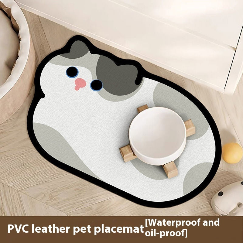 Cute Cartoon Food Mat Made of Leather