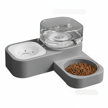 Automatischer 2-in-1-Wasserspender und Futterautomat für Haustiere | Selbstnachfüllend
