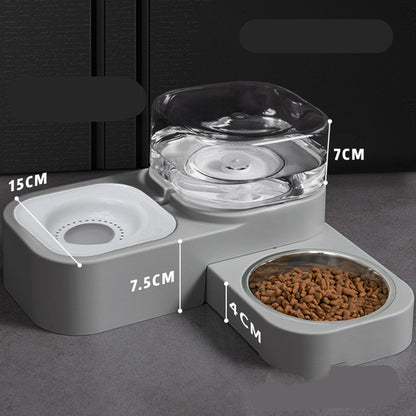 Automatischer 2-in-1-Wasserspender und Futterautomat für Haustiere | Selbstnachfüllend