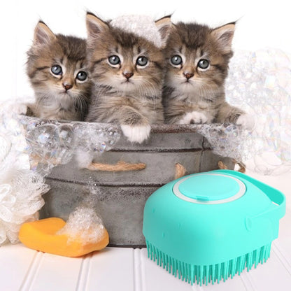 Pet Shampoo Massage Brush for Grooming