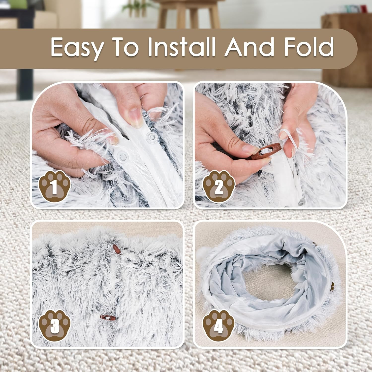 Cat Tunnel Bed for Indoor Cats