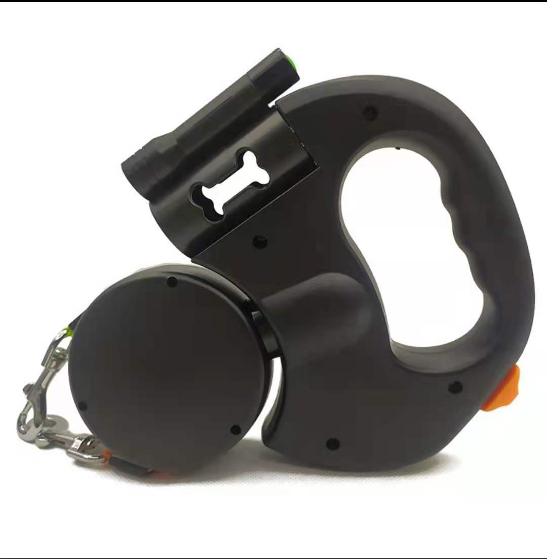 Retractable Double Dog Leash with LED Light