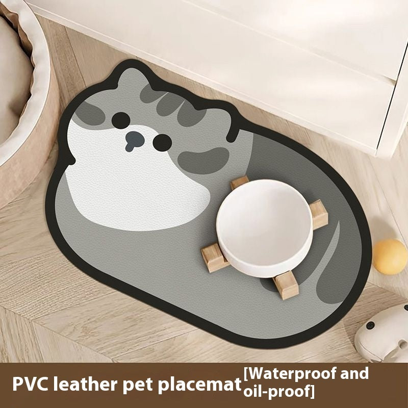 Cute Cartoon Food Mat Made of Leather