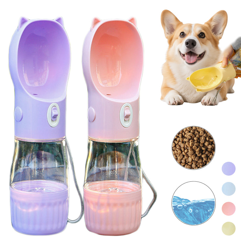 Practical 2-in-1 Water Bottle with Food Container