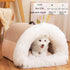 Calming Plush Pet Bed for Cats & Small Dogs with a soft, cozy design for secure sleeping.