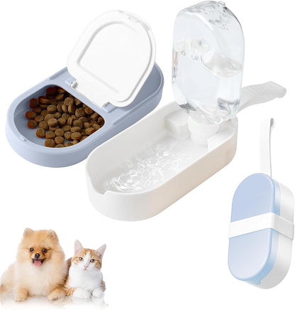 Portable Dog Water Bottle with Food Container