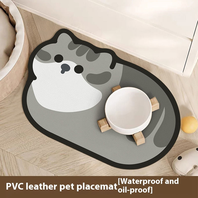 Cute Cartoon Food Mat Made of Leather