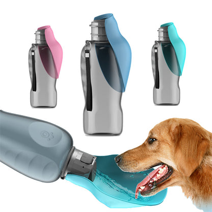 Portable Dog Water Bottle with Built-in Bowl