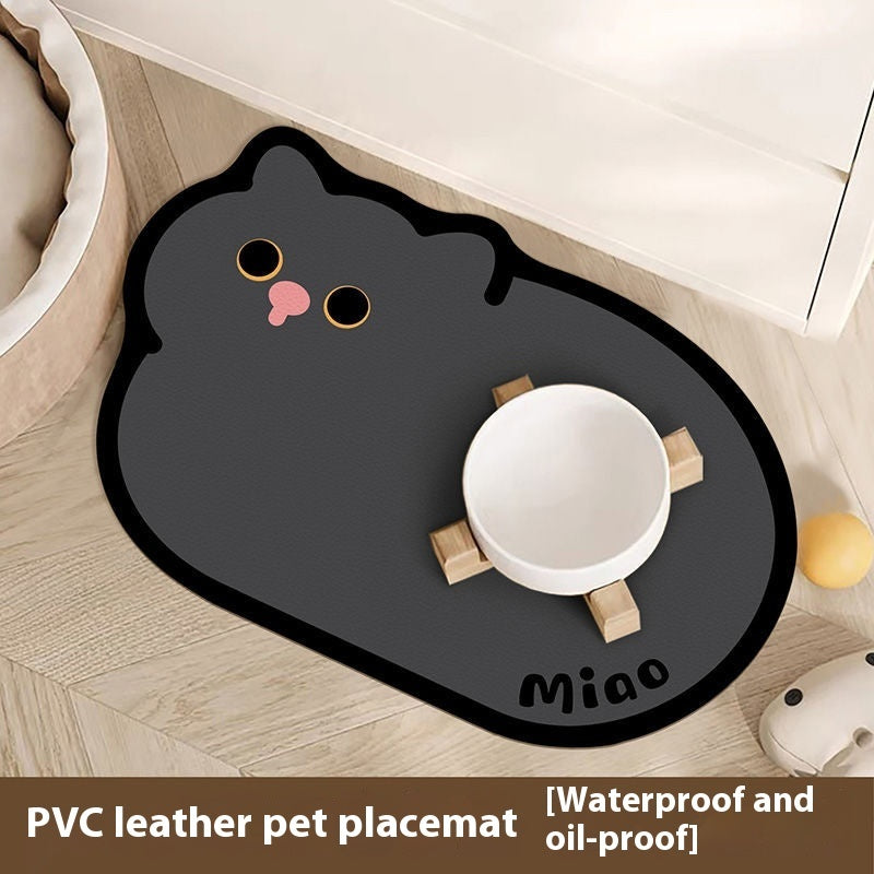 Cute Cartoon Food Mat Made of Leather