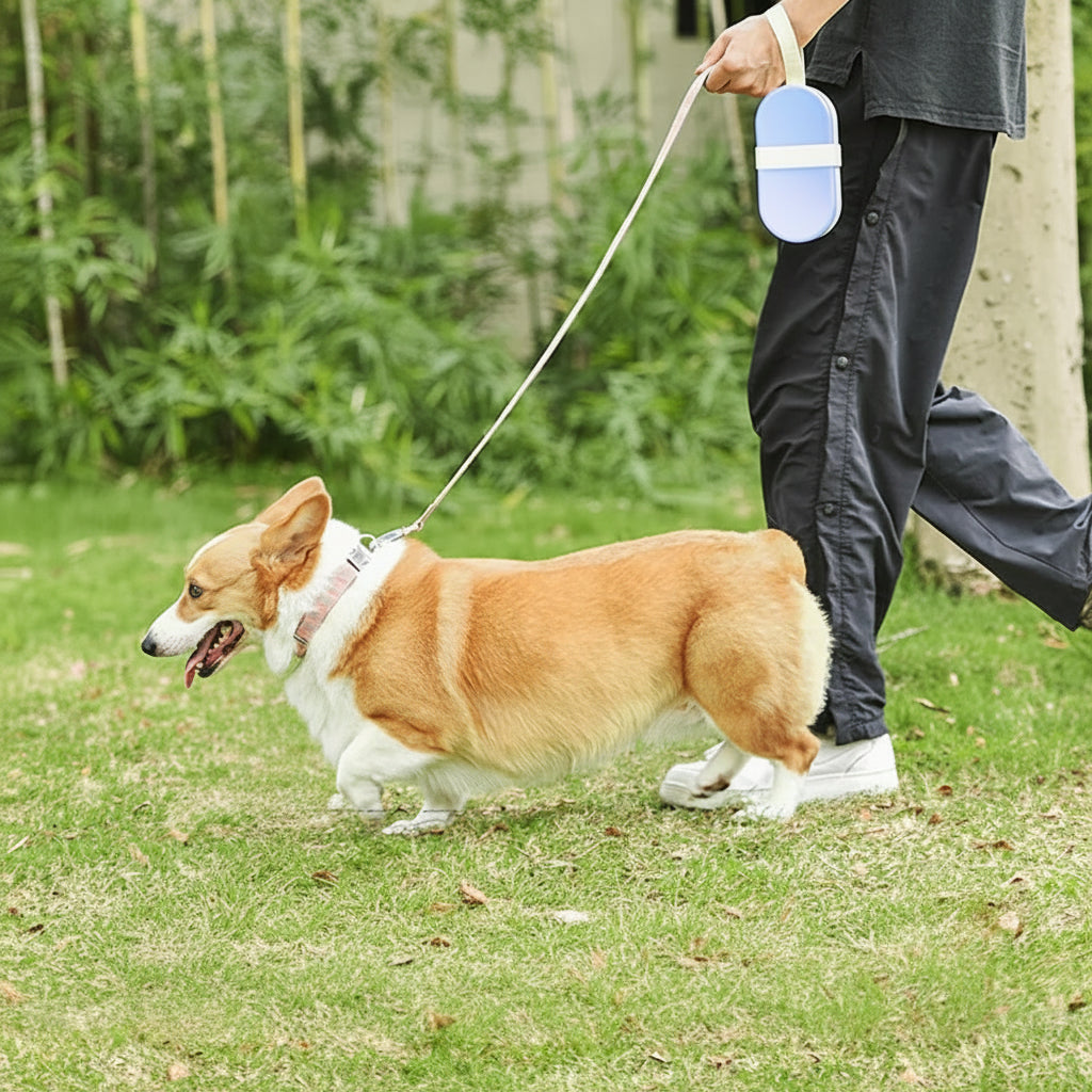 Portable Dog Water Bottle with Food Container